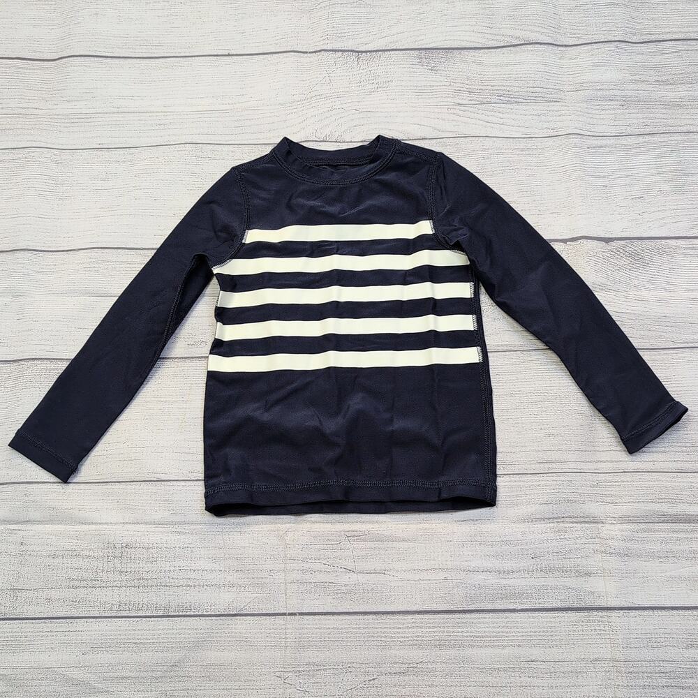 2 Crewcuts Graphic Stripe Long Sleeve Rash Guard